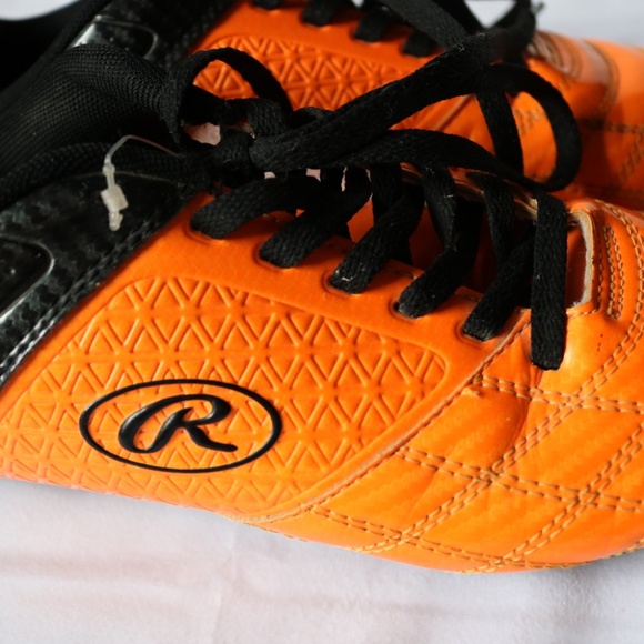 Rawlings Cleats Men's Size 7 Lace Up, Orange and Black - Picture 10 of 11